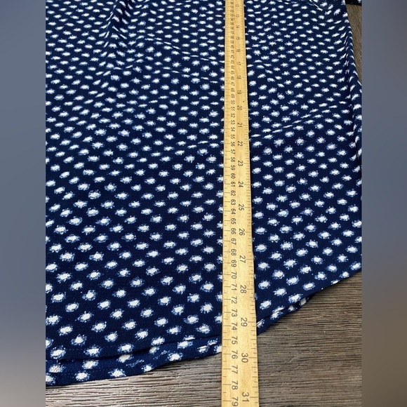 Ava & Viv Polka Dot Blouse Top Navy Blue 2X - Picture 8 of 8